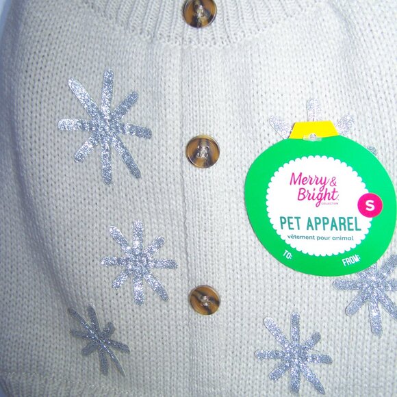 Merry & Bright Pet Apparel NWT Holiday Sweater with Skirt Sz S - Picture 2 of 4